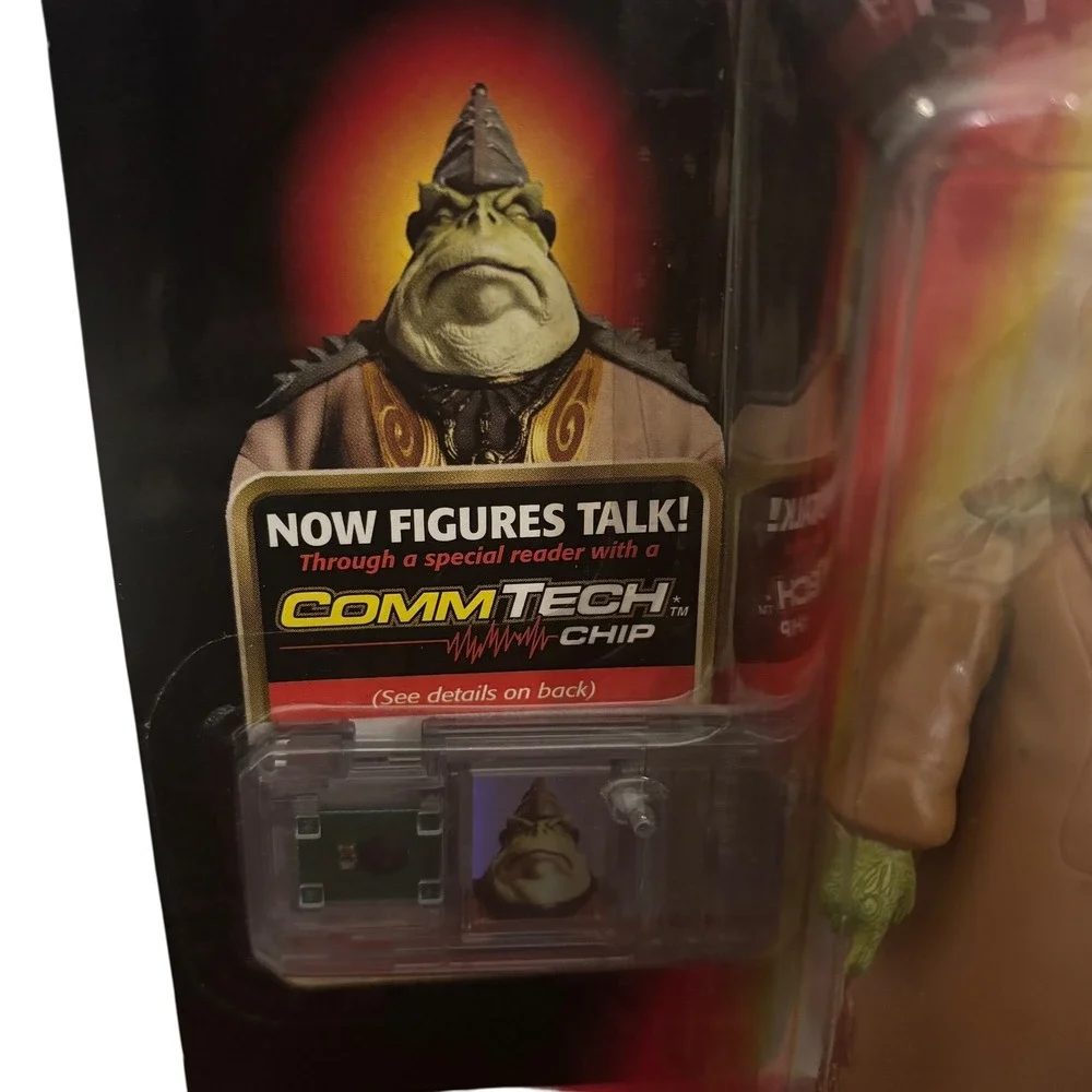 Star Wars Episode I‎ Boss Nass with Gungan Staff Action Figure CommTech Chip New